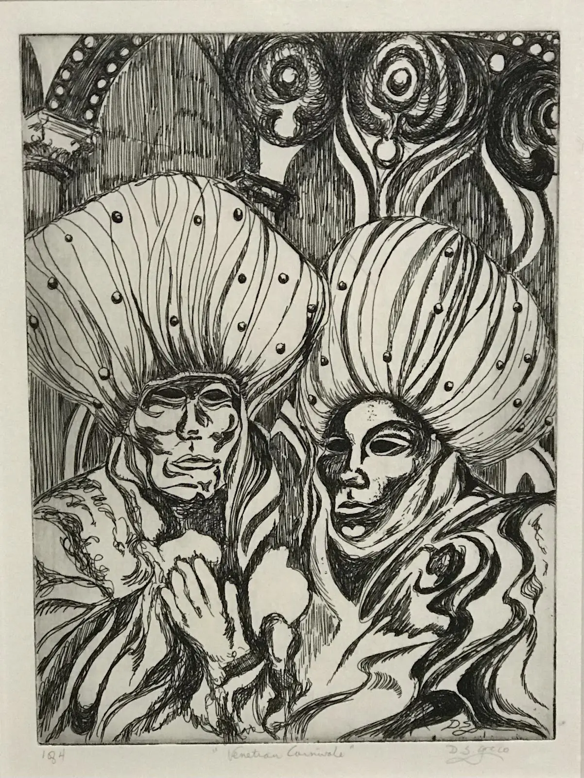 Two men with large hair on their heads.