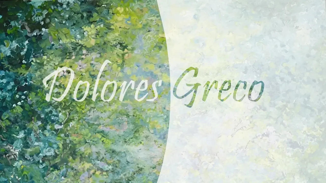 A painting of trees and the word " dolores greco ".